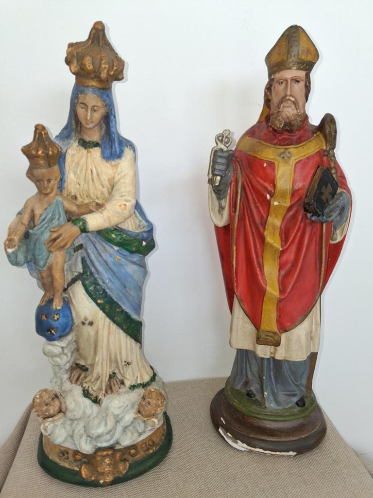 Antieke decoratieve gipsen beelden, Ophalen of Verzenden