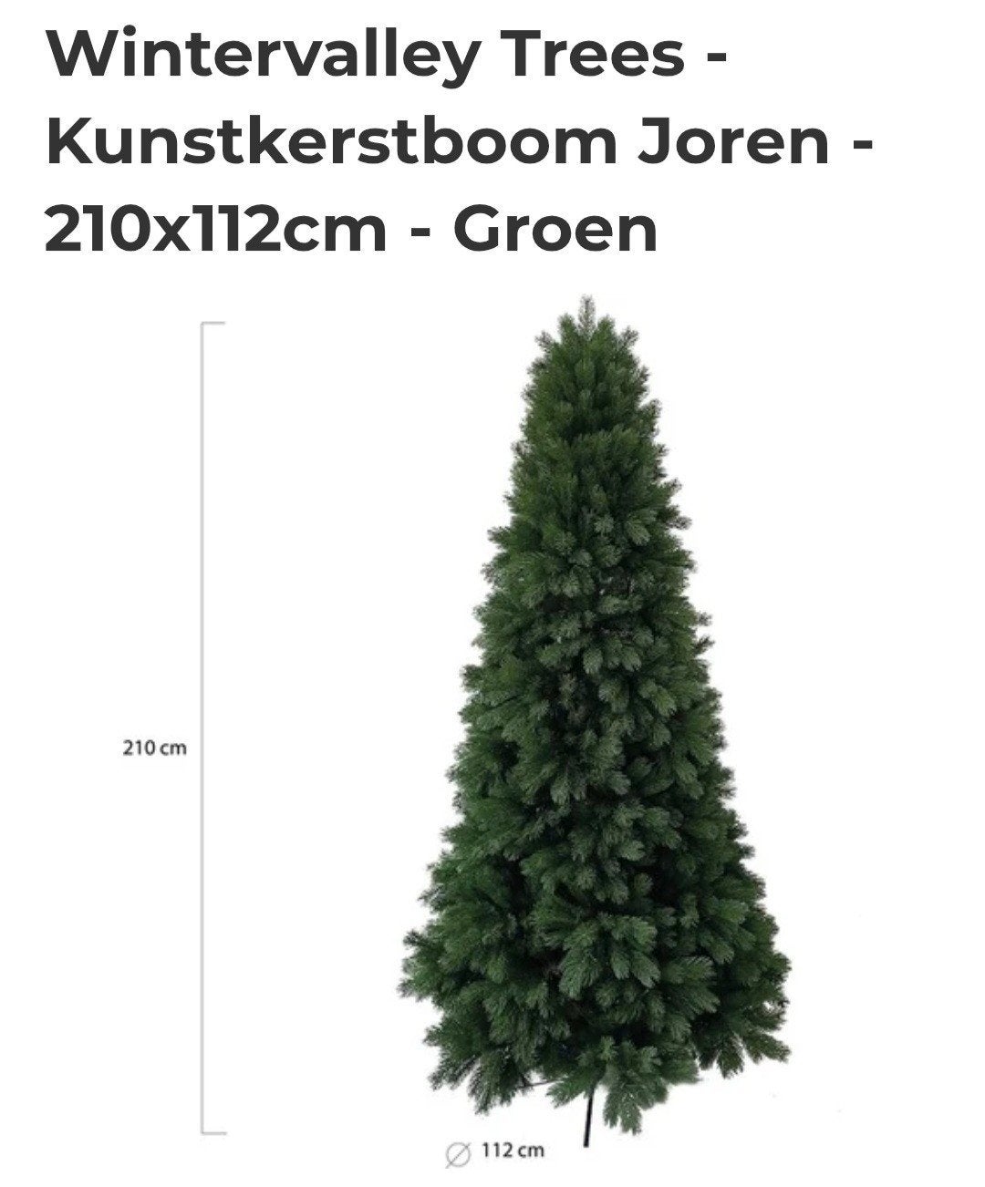 kerstboom 210cm hoog, Ophalen of Verzenden, Nieuw