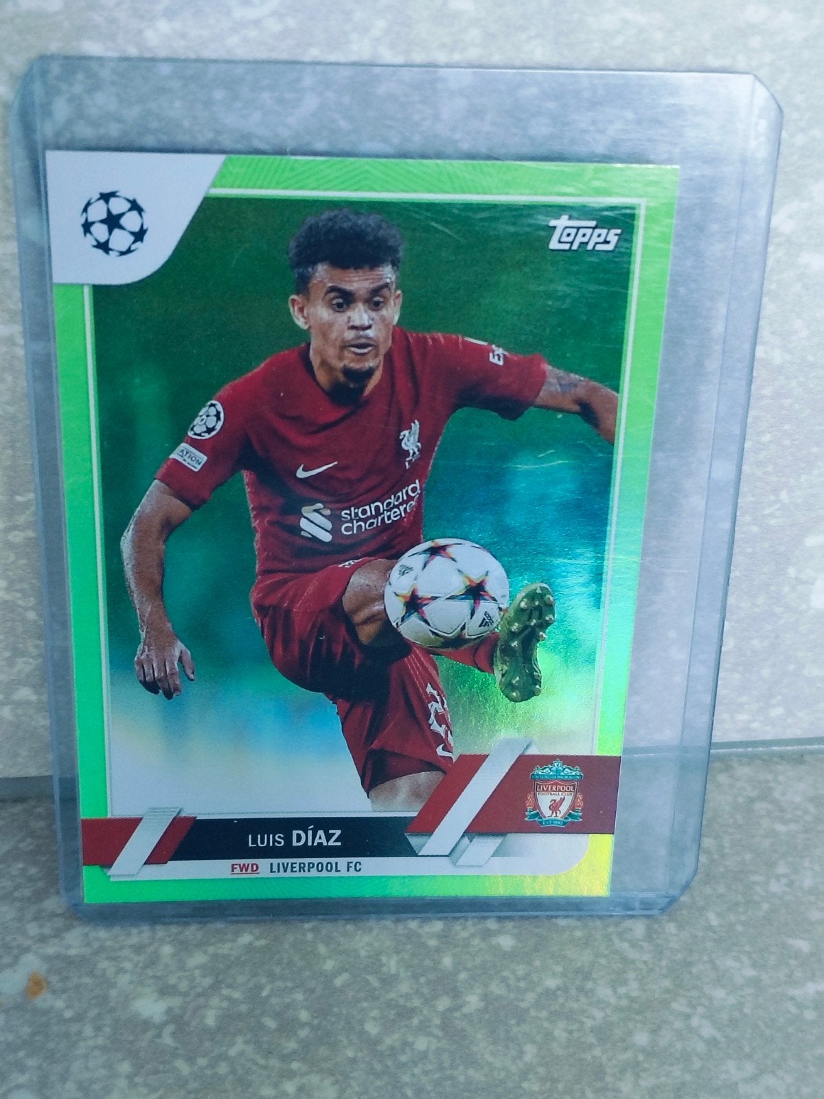 Topps Champions League Luis Diaz Liverpool genummerd, Verzamelen, Ophalen of Verzenden