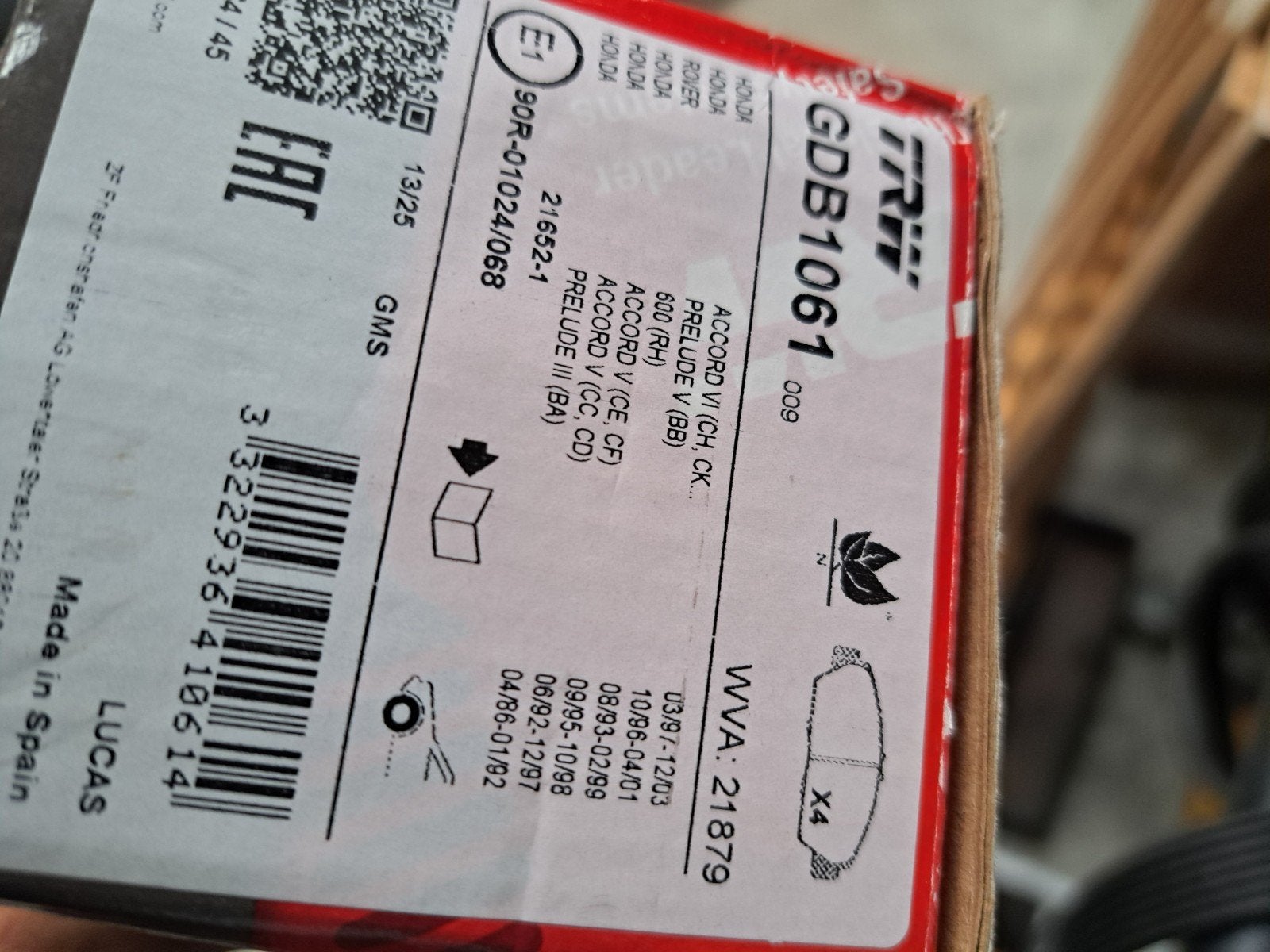 Honda prelude accord gdb1061, Auto-onderdelen, Ophalen, Honda