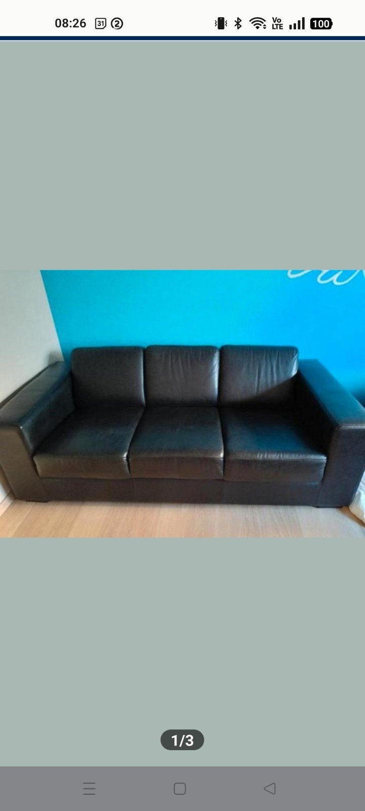 zwarte zetel 3 zit, Ophalen