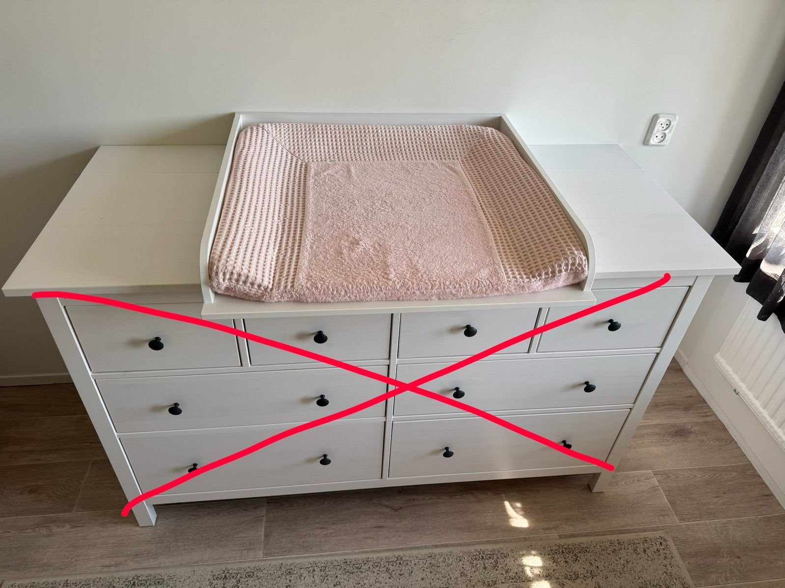 ALLEEN OPZETSTUK – voor IKEA Hemnes 160 cm + aankleedkussen, Ophalen, Zo goed als nieuw, Commode