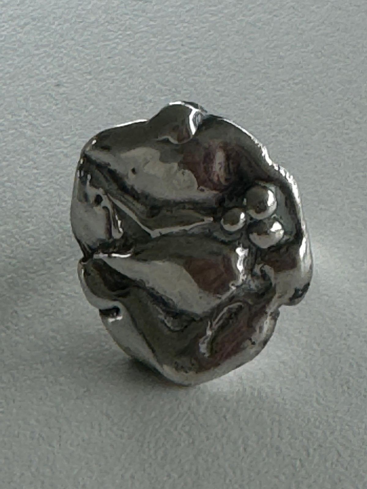 Vintage Scandinavische ring in zilver uit jaren ‘70, Ophalen, Gebruikt, Dame, Zilver