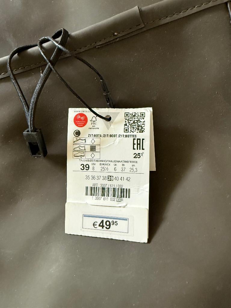 Laarzen Zara maat 39, Ophalen of Verzenden, Nieuw