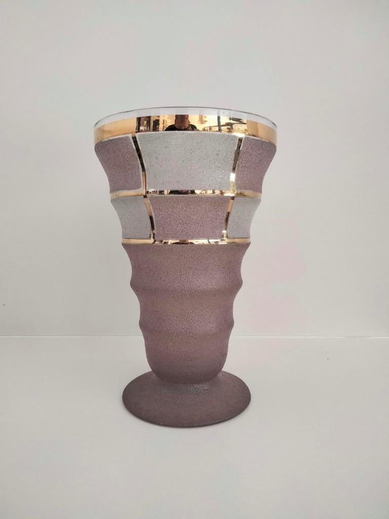 Art Deco vaas Booms glas ? brocante, Ophalen of Verzenden