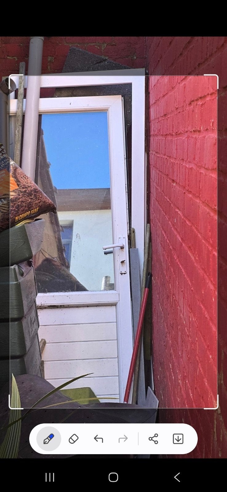 Porte PVC blanche avec double vitrage – 150 €, Bricolage & Construction, Enlèvement