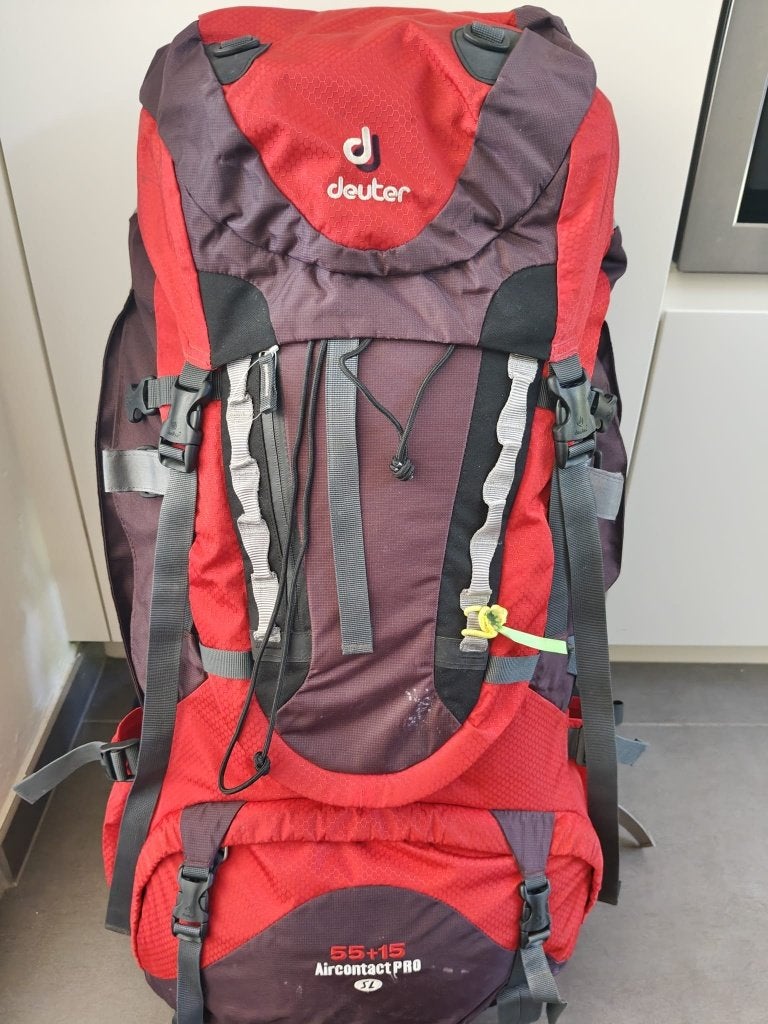 Deuter Aircontact PRO SL 55 +15, Ophalen, Zo goed als nieuw, Rood