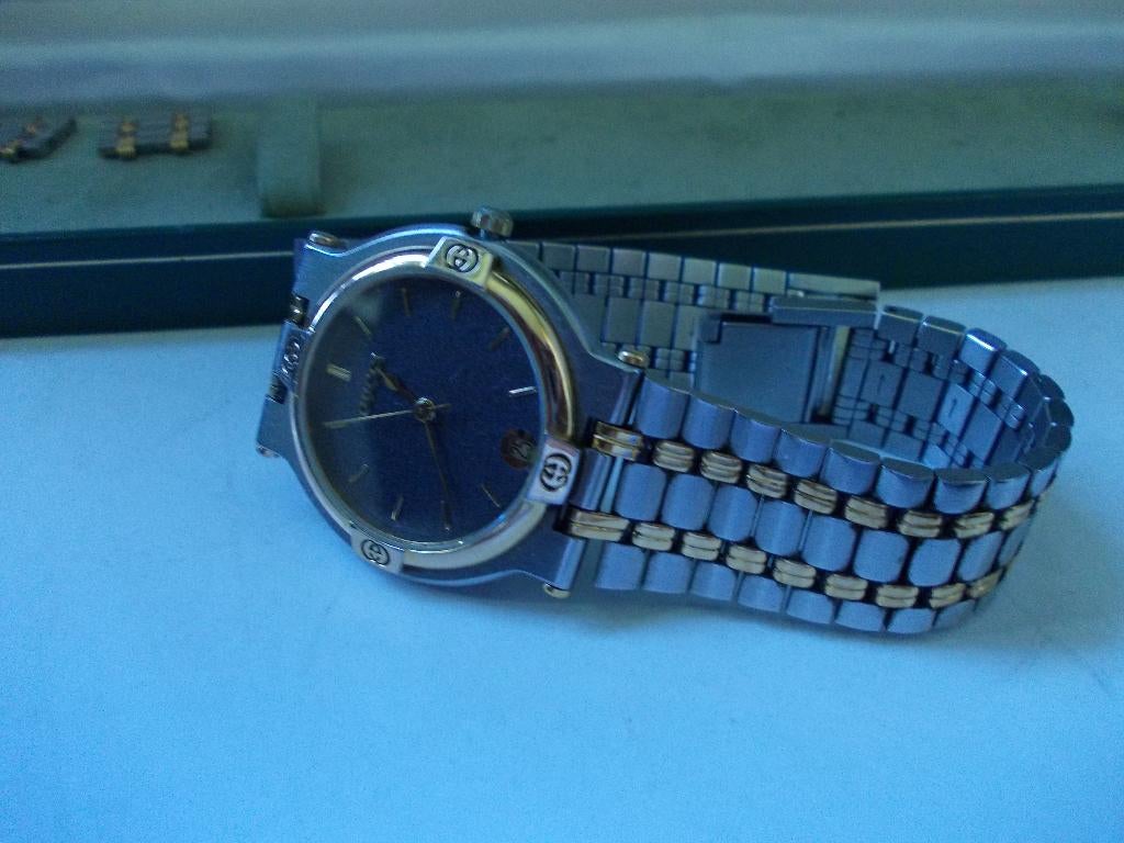Lot van 2 Gucci herenhorloges, Overige merken, Gebruikt, Staal, Polshorloge