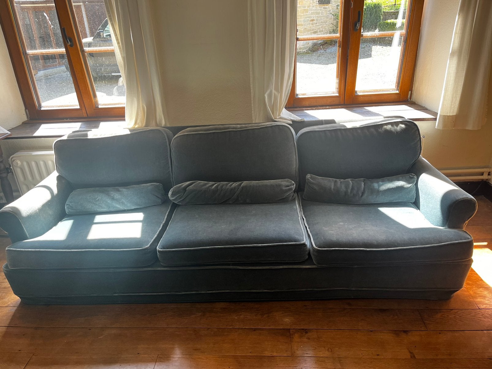 A donner - canapé 3 places et 2 fauteuils, Maison & Meubles, Canapés | Salons, Trois personnes, Banc droit, Enlèvement, Utilisé