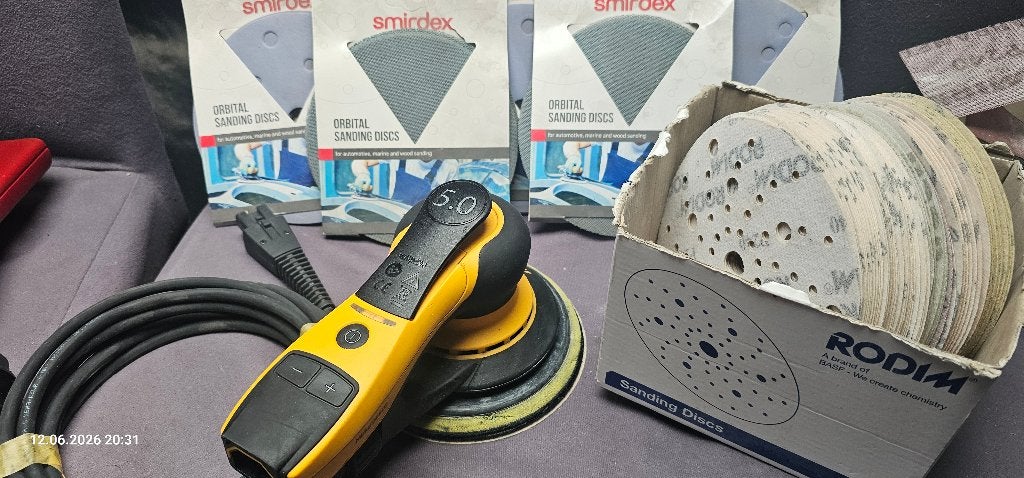 Ponceuse Mirka Deros 650, Enlèvement, Utilisé, 1200 watts ou plus, Ponceuse circulaire