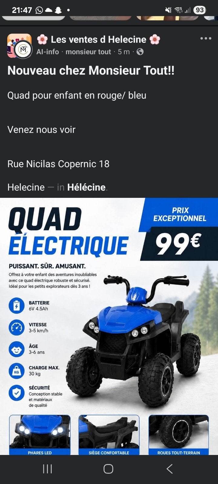 quad eletrique, Motos