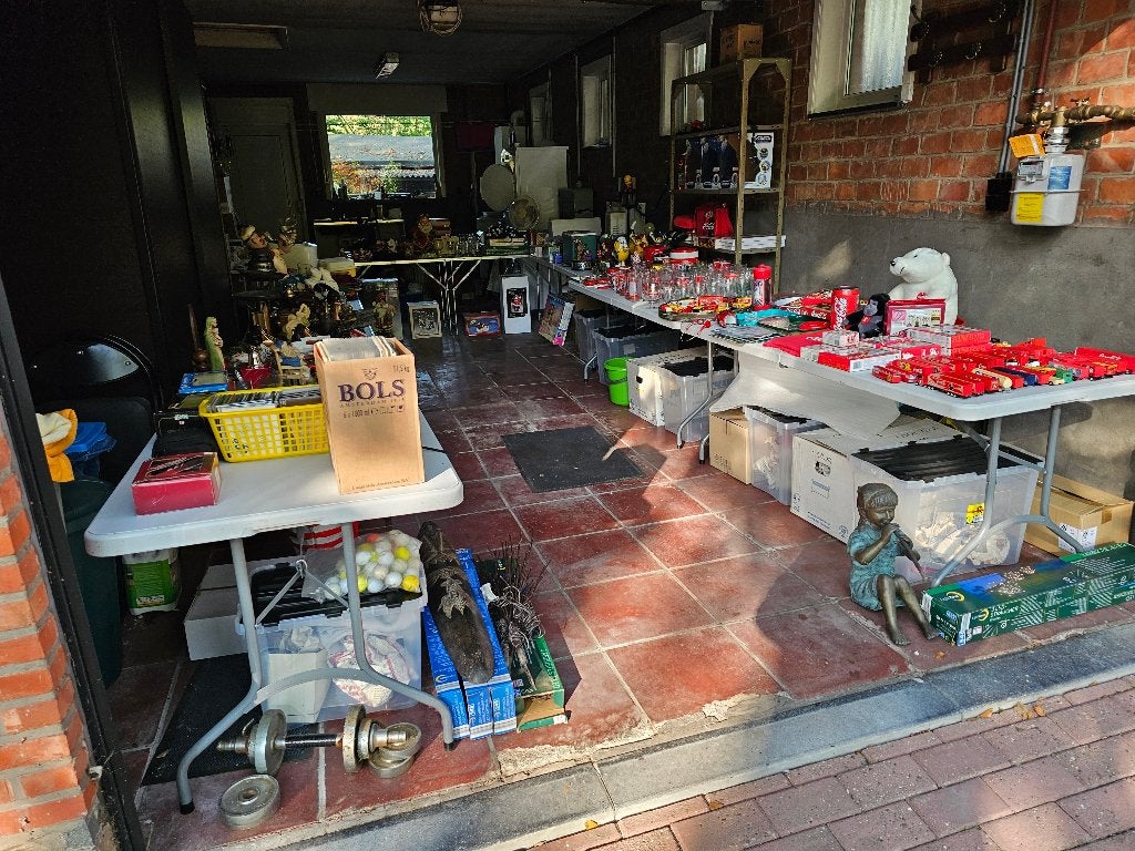 Garageverkoop wegens verhuis 17/18/10/2026  10.00-17.00 uur, Ophalen, Gebruikt
