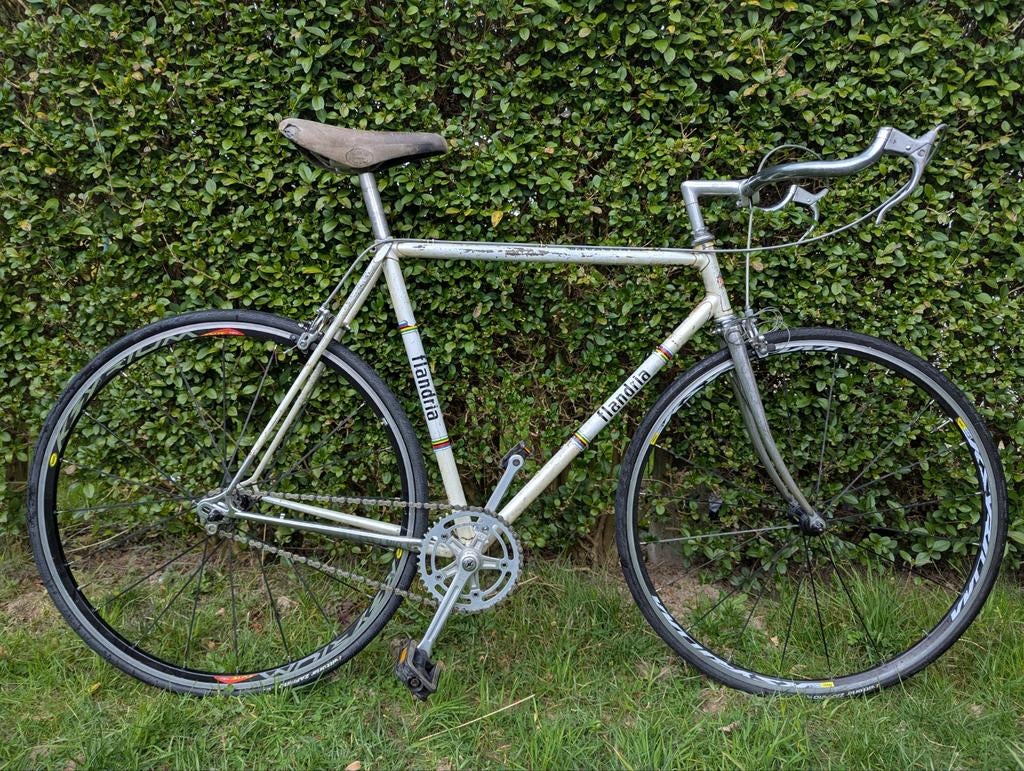Flandria 80s Single Speed + Mavic Ksyrium, Fietsen en Brommers, Fietsen | Racefietsen, Ophalen