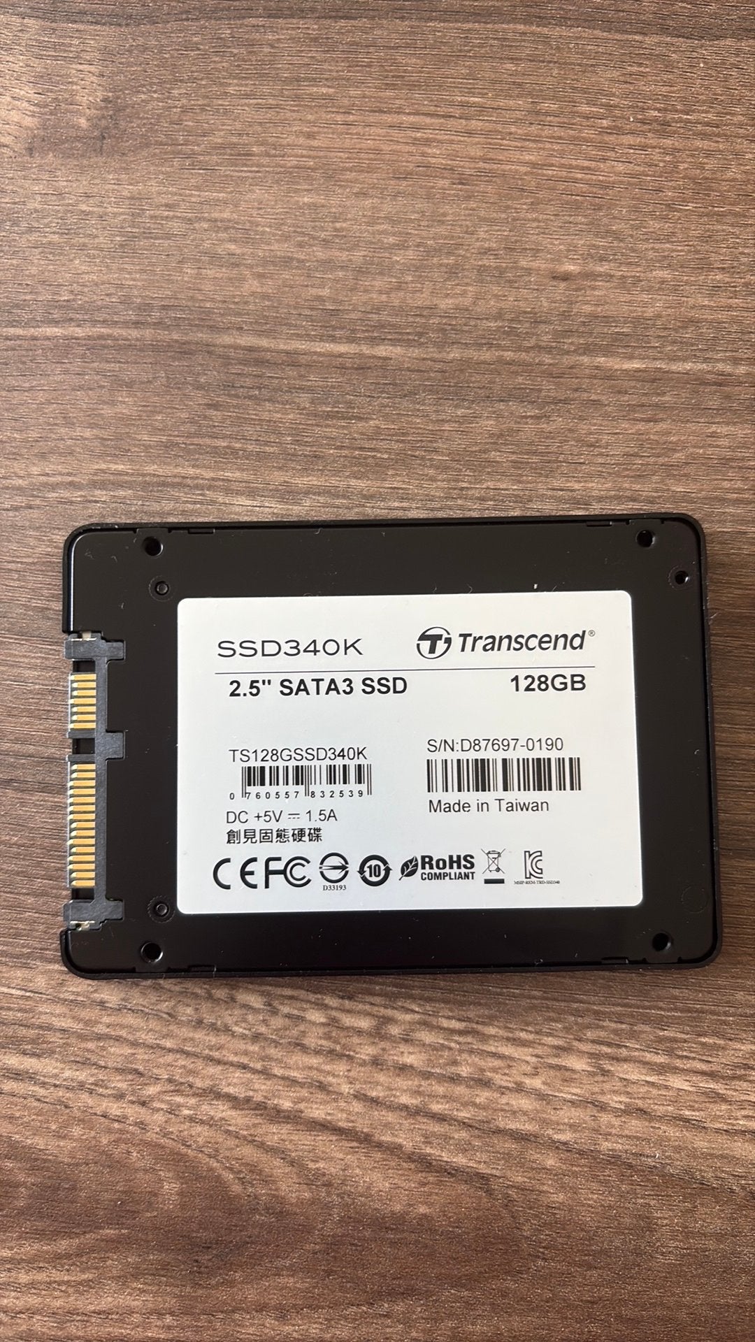Ssd Transcend - 128gb, Computers en Software, Verzenden, Zo goed als nieuw, SSD