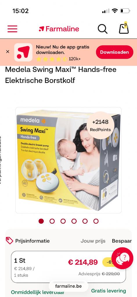 Medela borstkolf swing maxi, Enlèvement, Comme neuf, Autres types