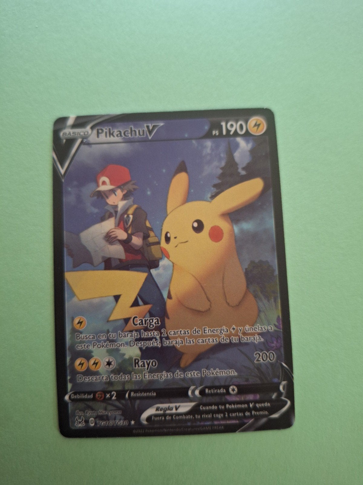carte pokemon pikachu v tg16/tg30, Enlèvement ou Envoi, Neuf, Cartes en vrac, Foil