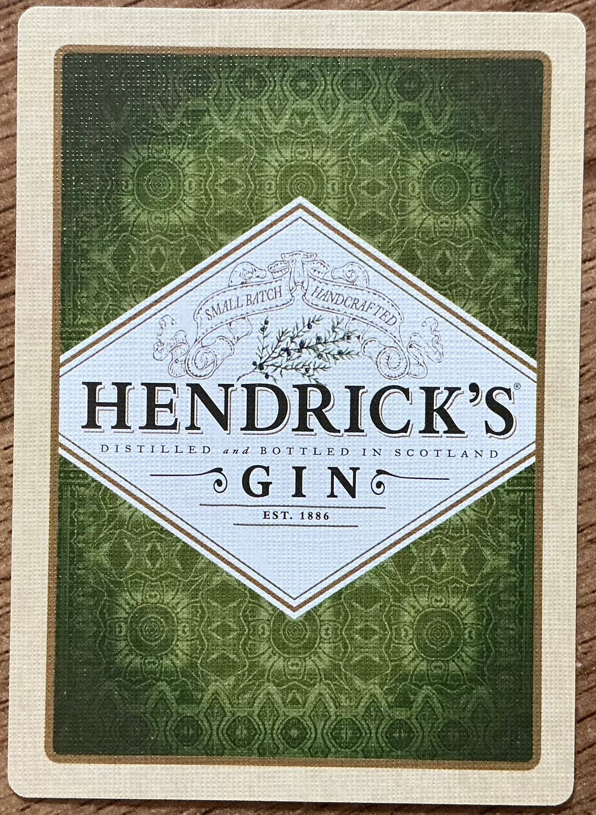 Speelkaart HENDRICK’S GIN, Ophalen of Verzenden, Zo goed als nieuw, Speelkaart(en)