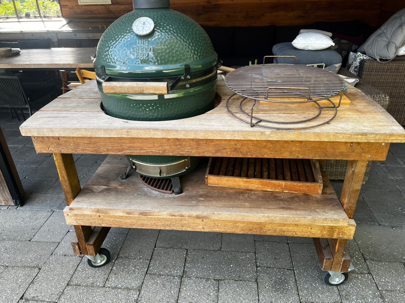 Green egg, Ophalen, Gebruikt, Houtskool
