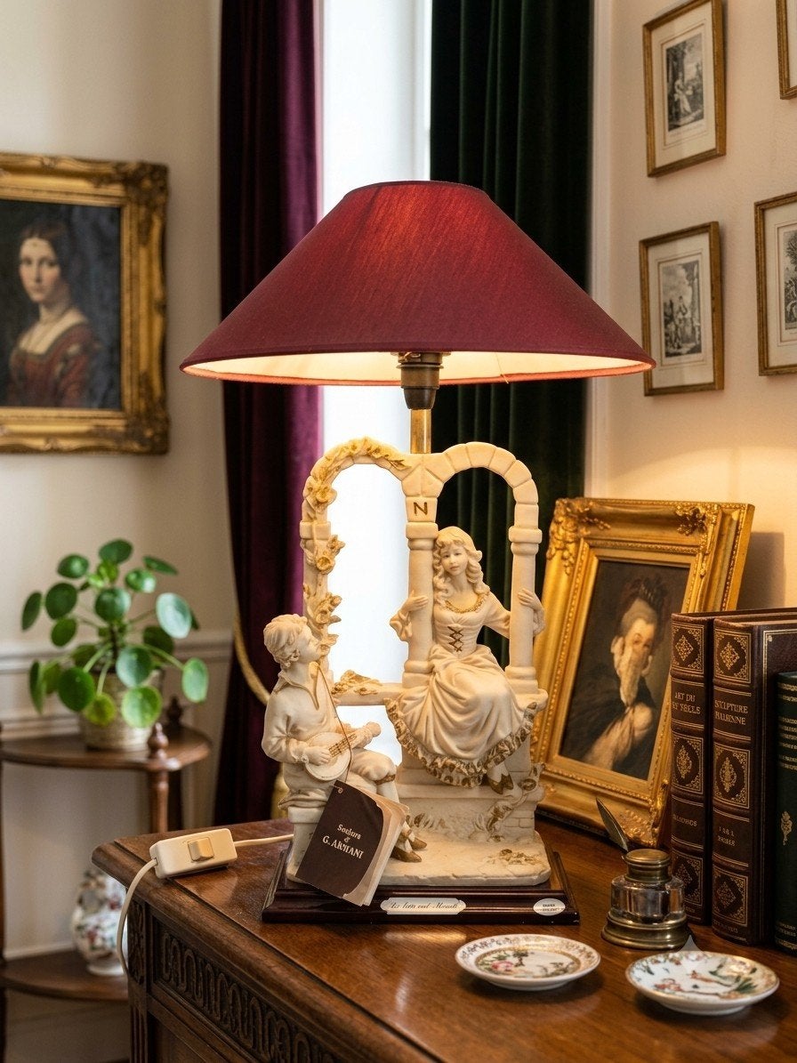 rare lampe traversante G. Armani en oxolyte l arte nel mondo, Rouge, Enlèvement ou Envoi
