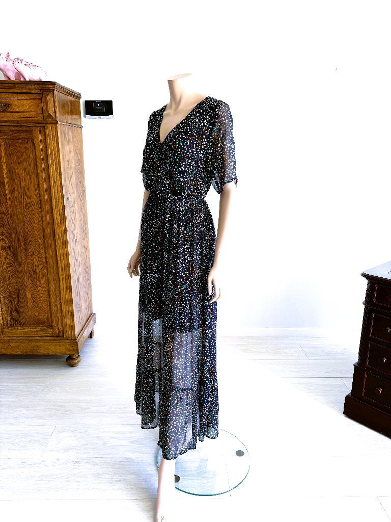 Grace & Mila ‘Teresa’ Maxikleed  L  Gekleurde - goud Dots, Kleding | Dames, Jurken, Overige kleuren, Verzenden, Grace & Mila, Maat 42/44 (L)