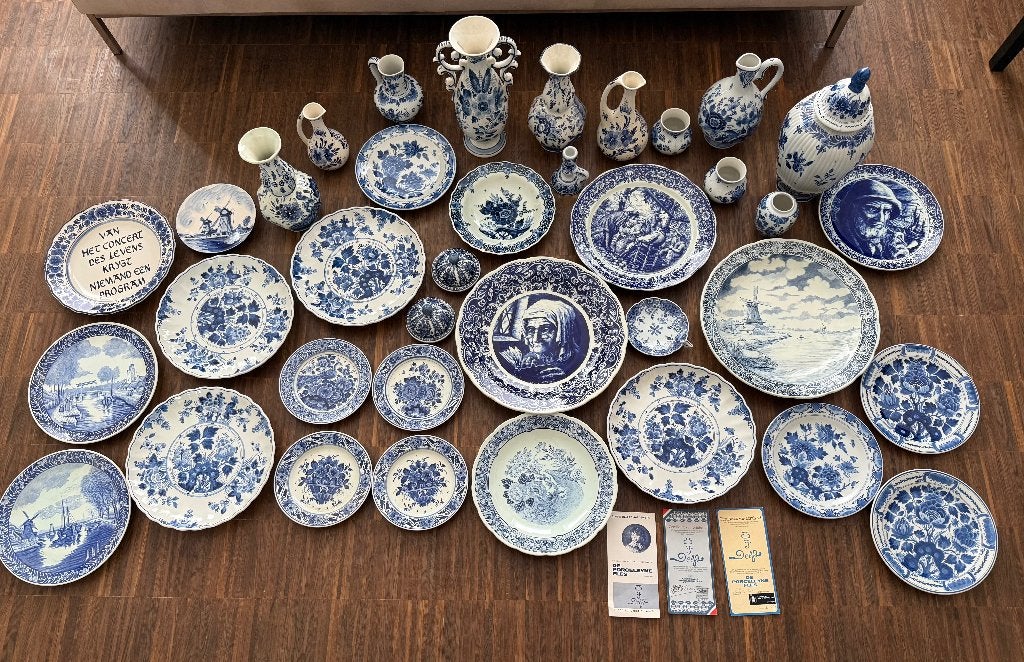Groot lot Delfts blauw, Antiek en Kunst, Ophalen