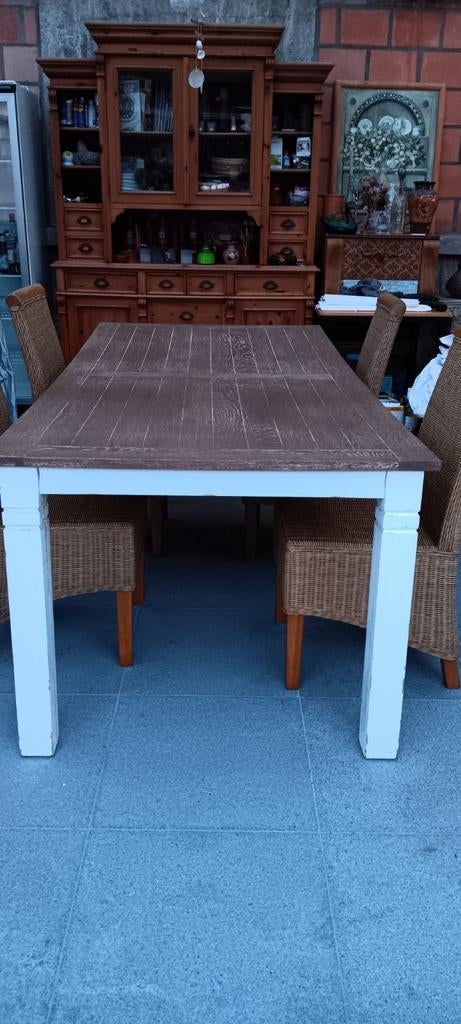 Tuintafel in hout, Tuin en Terras, Tuinsets en Loungesets, Ophalen, Hout