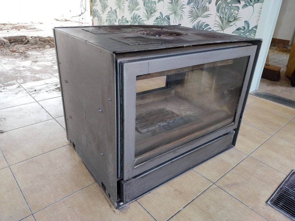 Inbouwkachel, Huis en Inrichting, Ophalen, Gebruikt, Houtkachel, Inbouw