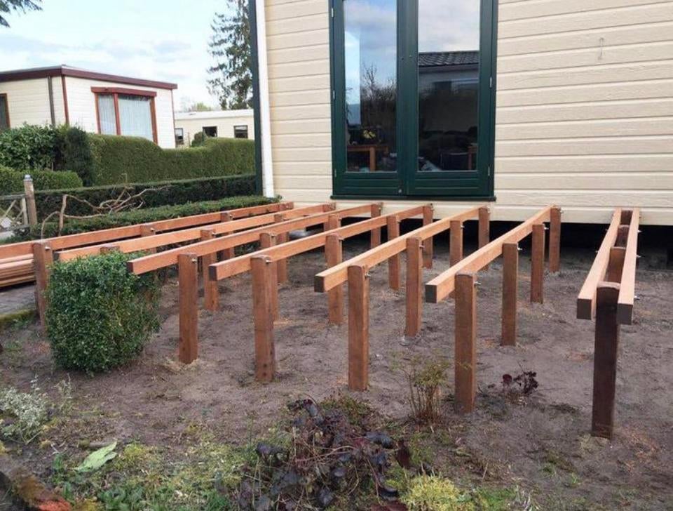 Azobe paal ideaal voor terras te maken, Tuin en Terras, Ophalen, Zo goed als nieuw, Palen, Hardhout