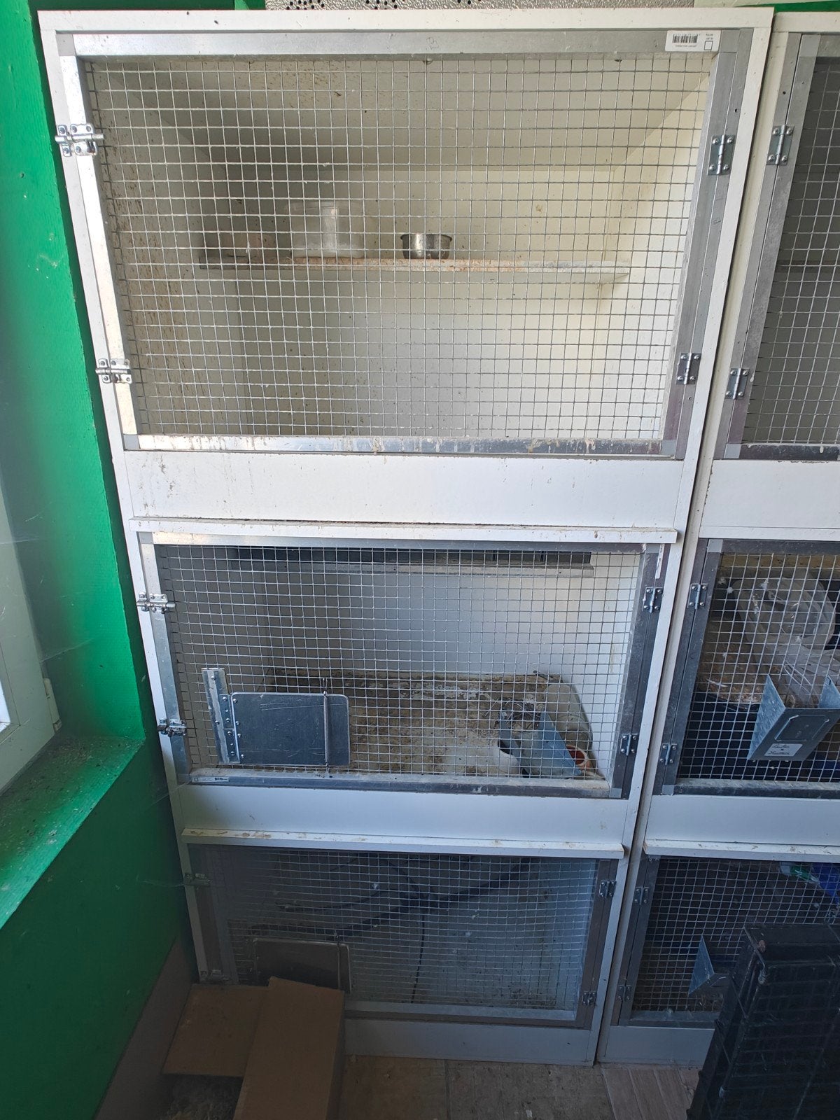 4 Grote chinchilla koten + vogelkooi, Enlèvement, Cage à oiseaux