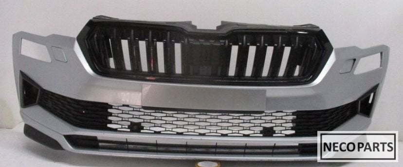 SKODA KAROQ FACELIFT VOORBUMPER ORIGINEEL ALLES LEVERBAAR!!!, Gebruikt, -, Voor, -