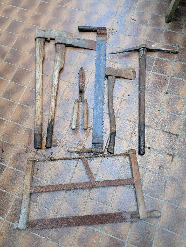 Collection d'outils artisanaux anciens - lot de 7, Enlèvement