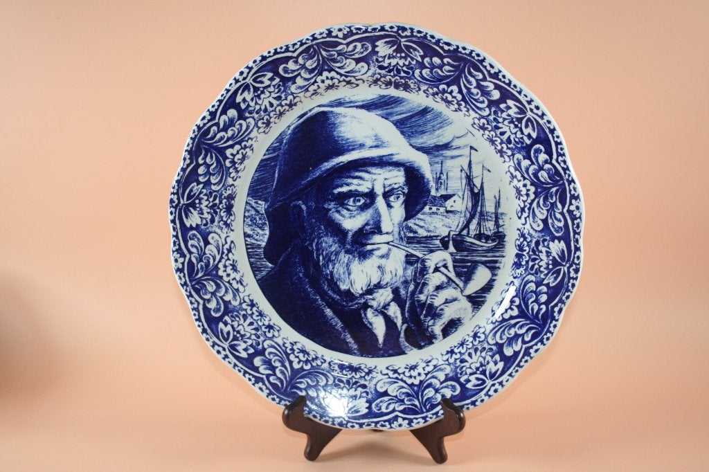 Sierborden van Boch in Delfts Blauw - set van 2, Antiquités & Art, Antiquités | Porcelaine, Enlèvement