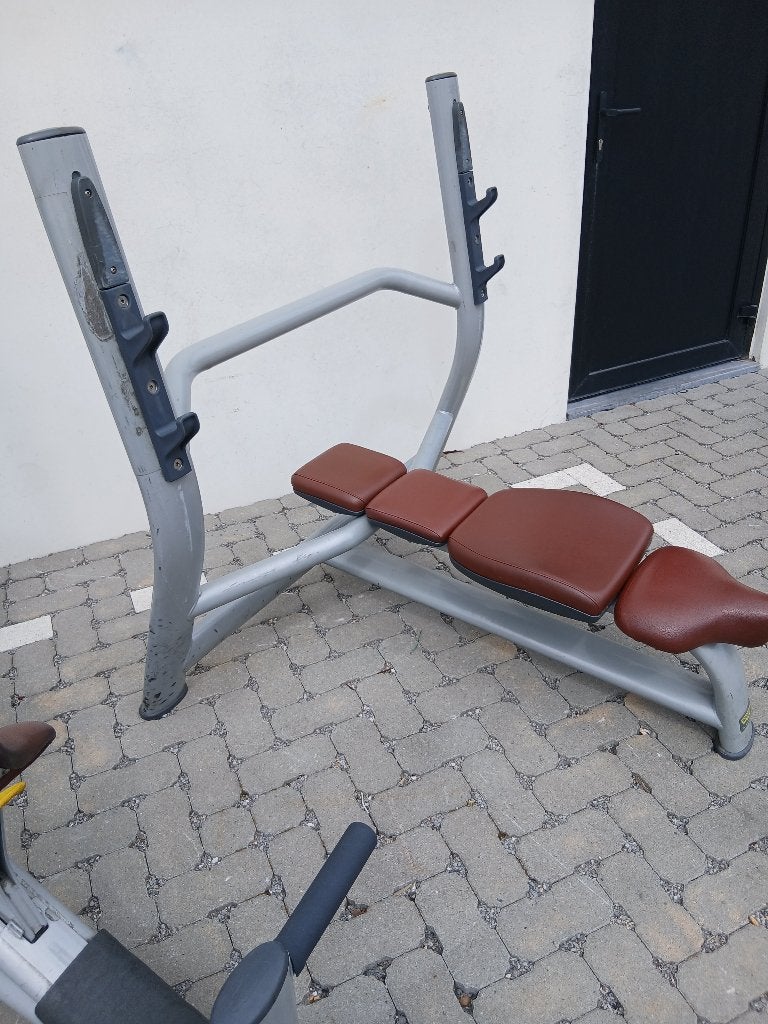 Technogym olympic flat en incline bench - Set van 3, Enlèvement, Utilisé, Bras, Banc d'exercice