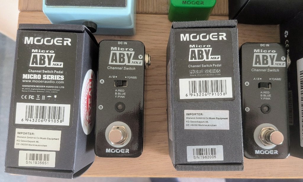 2x Mooer ABY MKII schakelaarpedalen, Muziek en Instrumenten, Ophalen of Verzenden, Overige typen