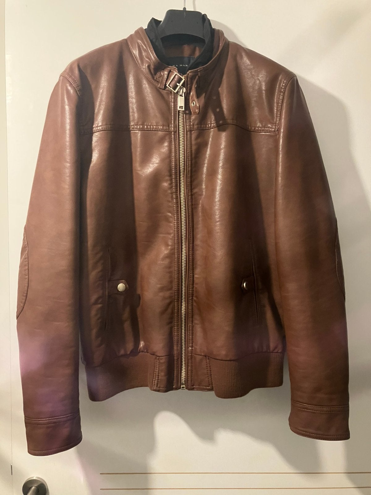 Veste en cuir, Enlèvement, Comme neuf, Brun