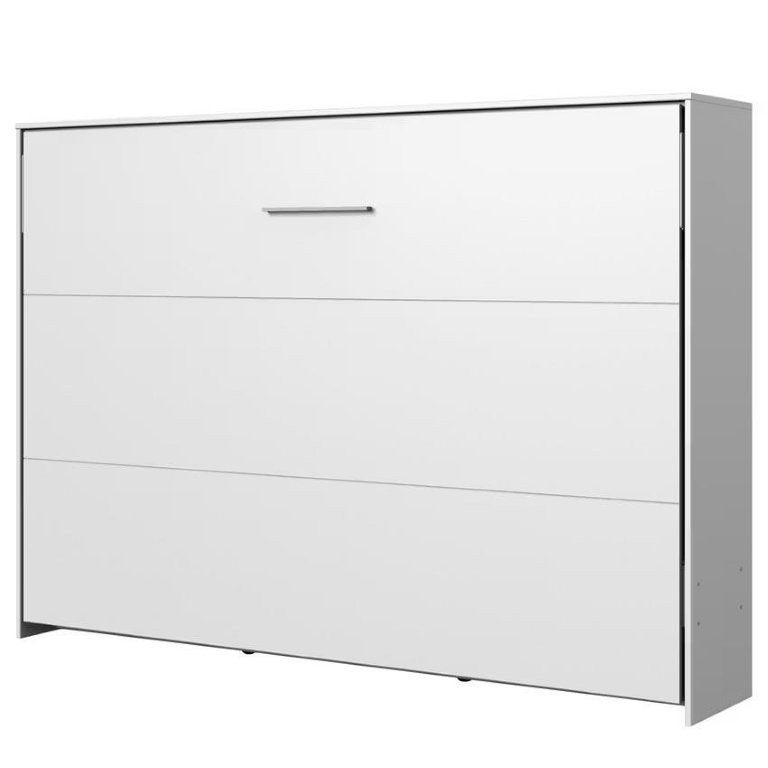 OPKLAPBED, Ophalen, 90 cm, Eenpersoons, Wit