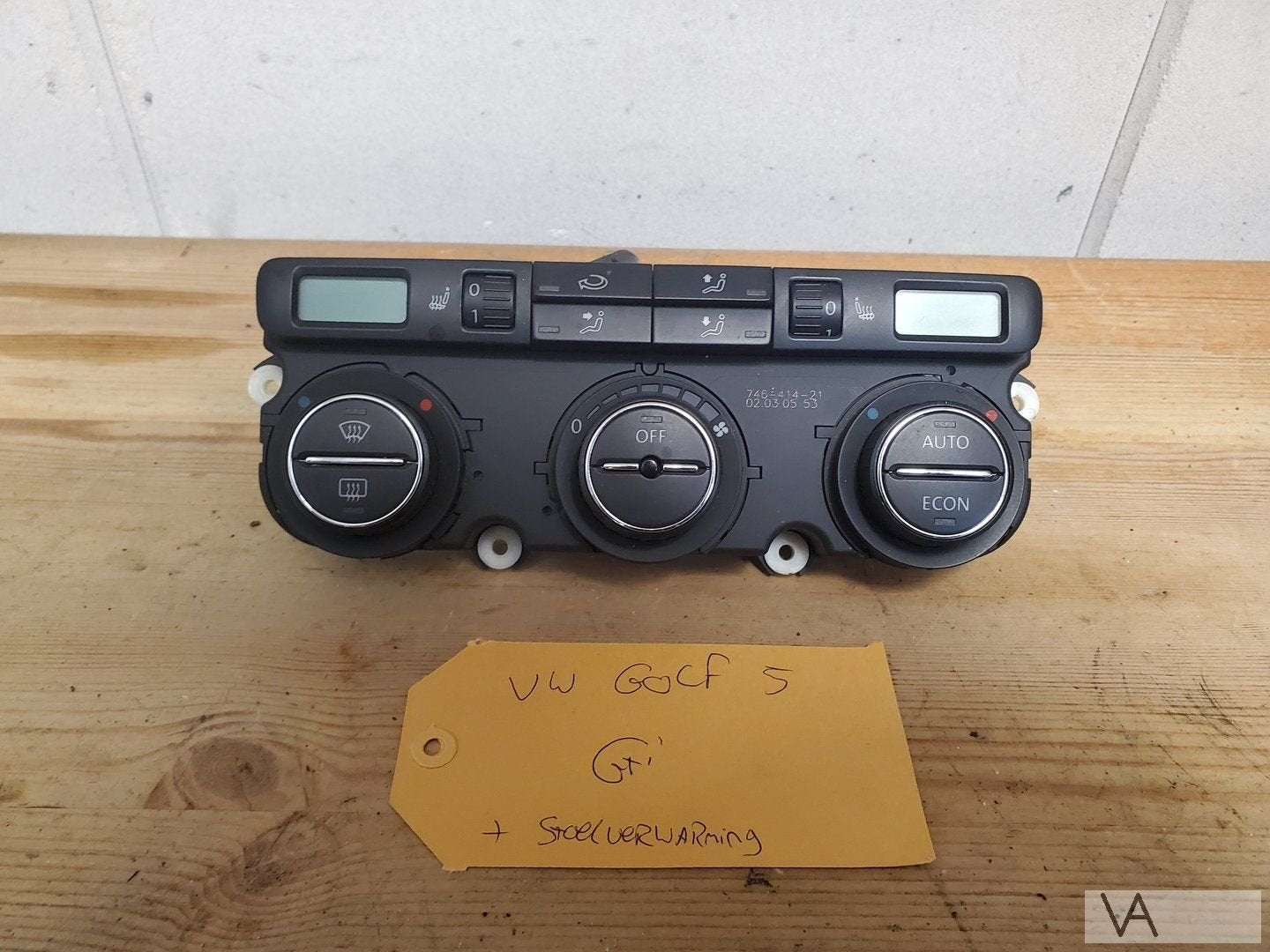 VW Golf 5 2003 - 2008 kachelbediening paneel stoelverwarming, Auto-onderdelen, Gebruikt, -, Volkswagen, -