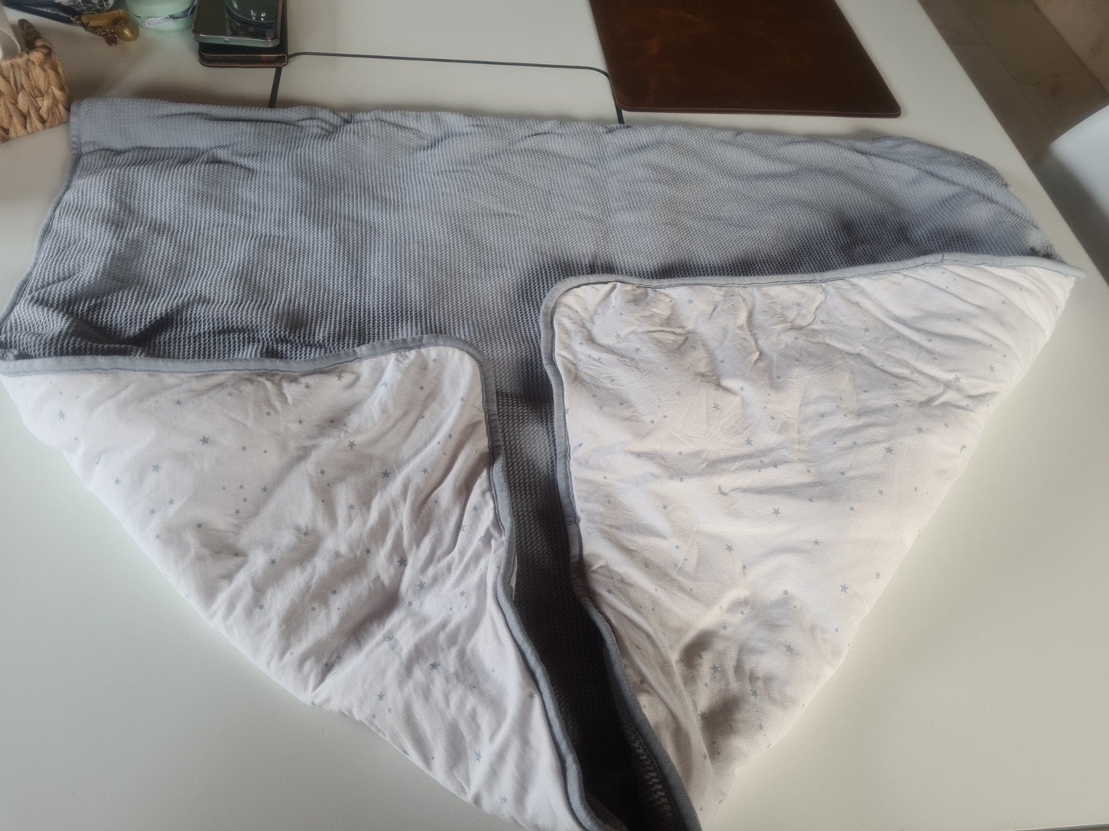 Winterdekentje voor kinderbedje, Ophalen