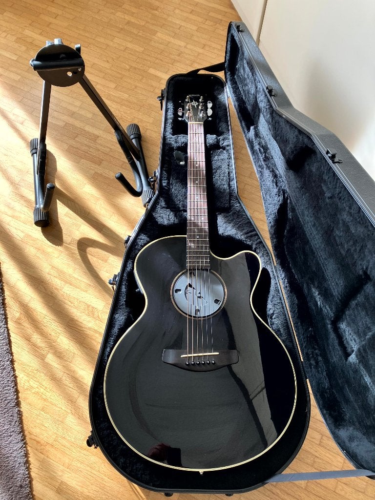 semi akoestische yamaha gitaar CPX 5 BL, Enlèvement ou Envoi, Utilisé, Avec valise