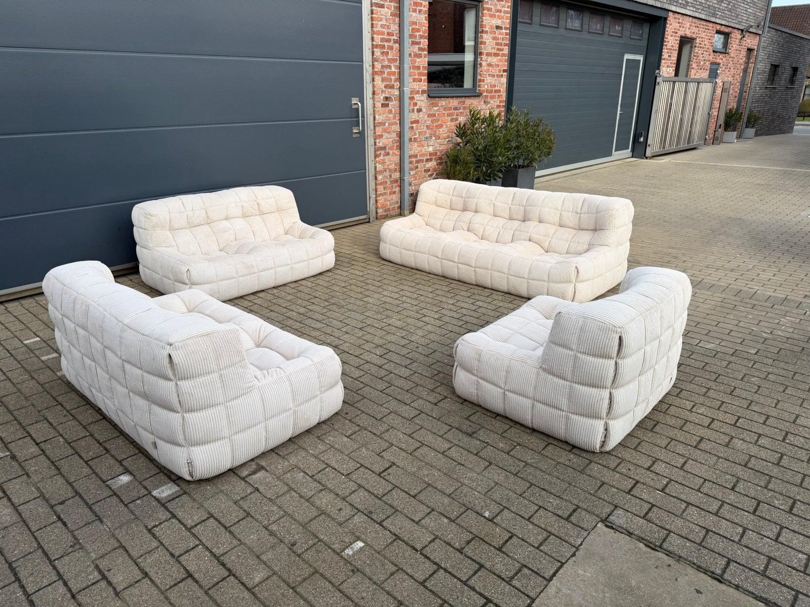 Ligne Roset Kashima 3z 2x2z 1z velours côtelé beige 10/10 !, Enlèvement ou Envoi, Cassina b&b italia sede artifort edra knoll vitra flos leolux