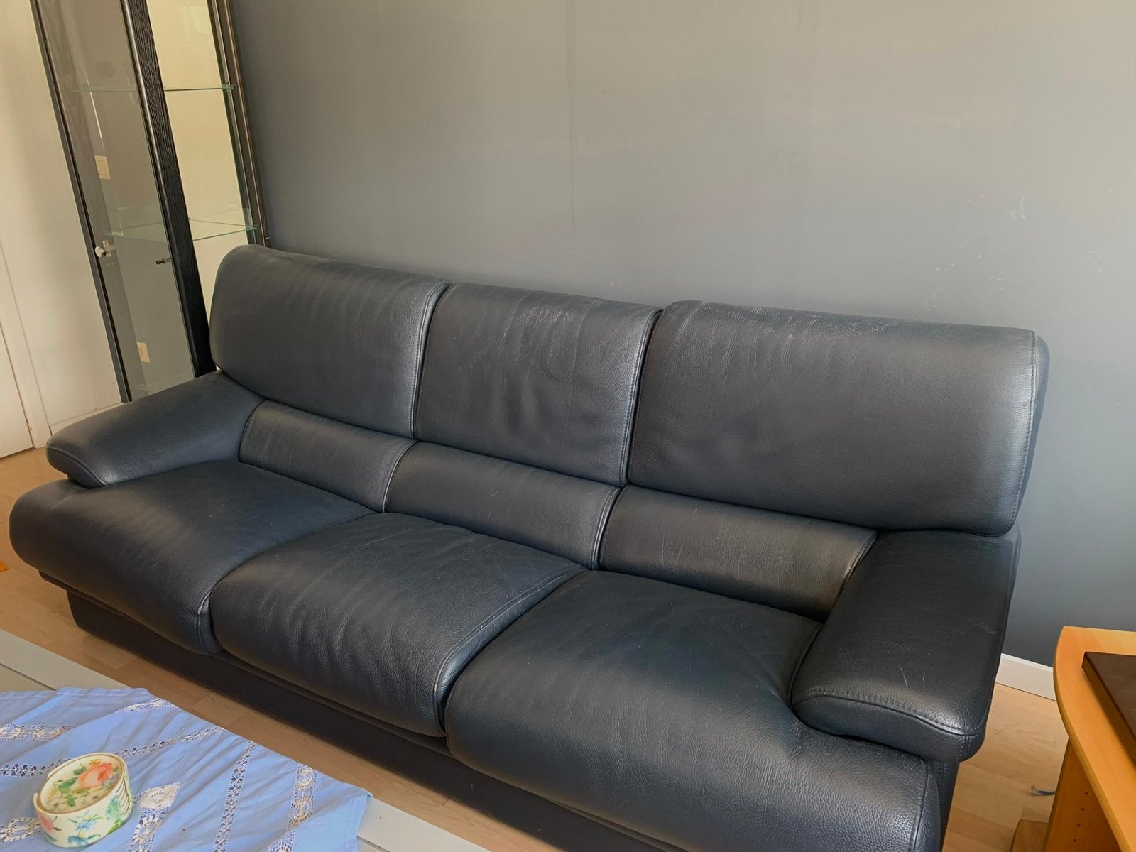 Kwalitatieve lederen salon, Huis en Inrichting, Ophalen, Zo goed als nieuw