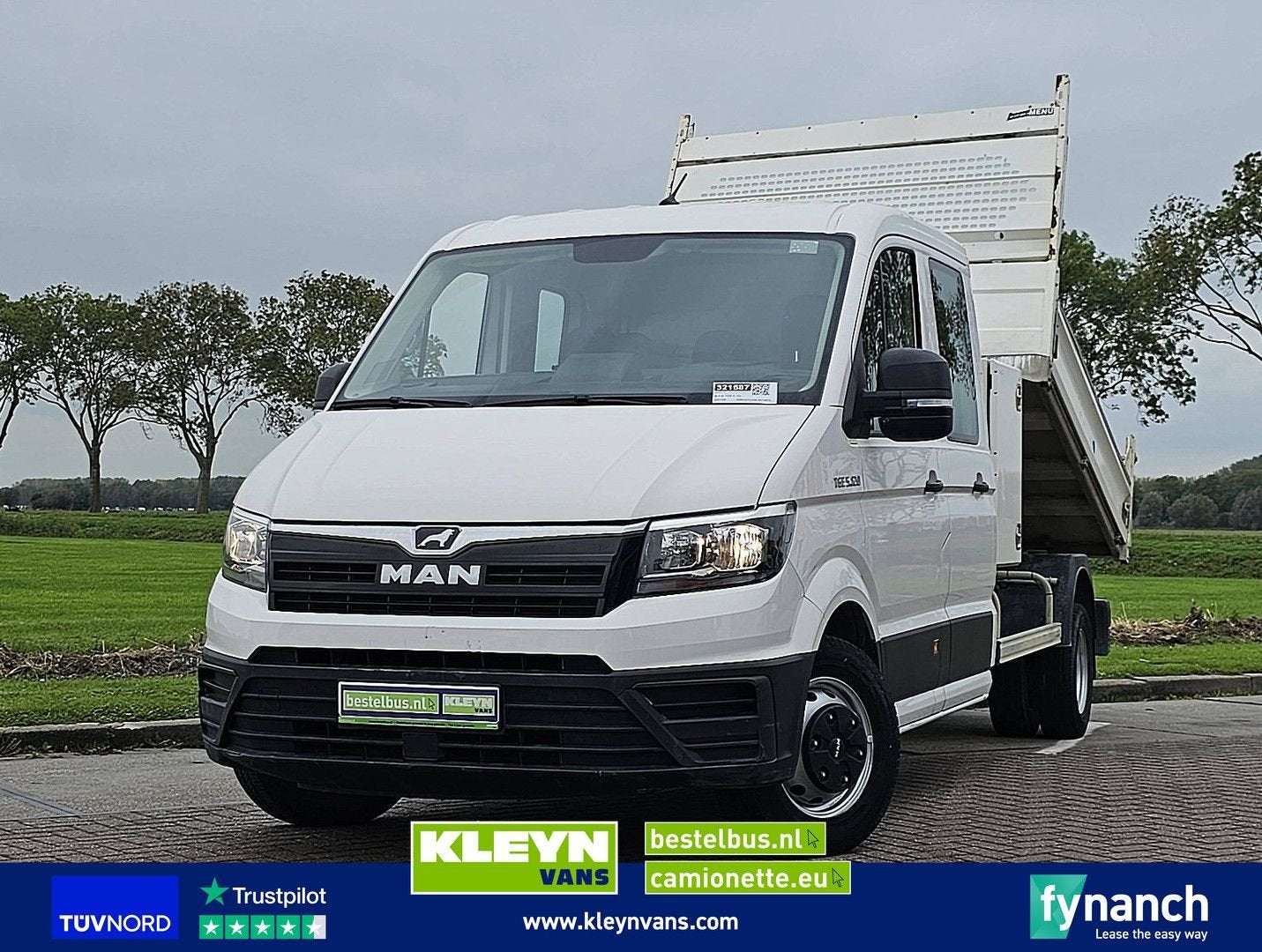 MAN TGE 5.120 DUB.CAB Kipper Kist!, Wit, Bedrijf, Cruise Control, Te koop