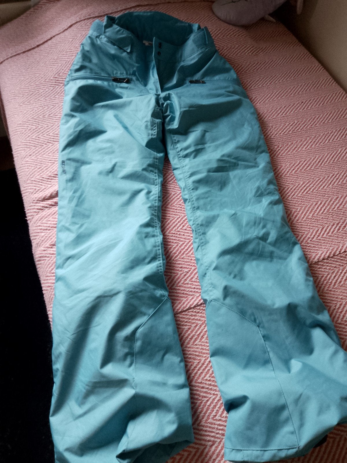 skibroek blauw (maat s) nieuwstaat, Ophalen