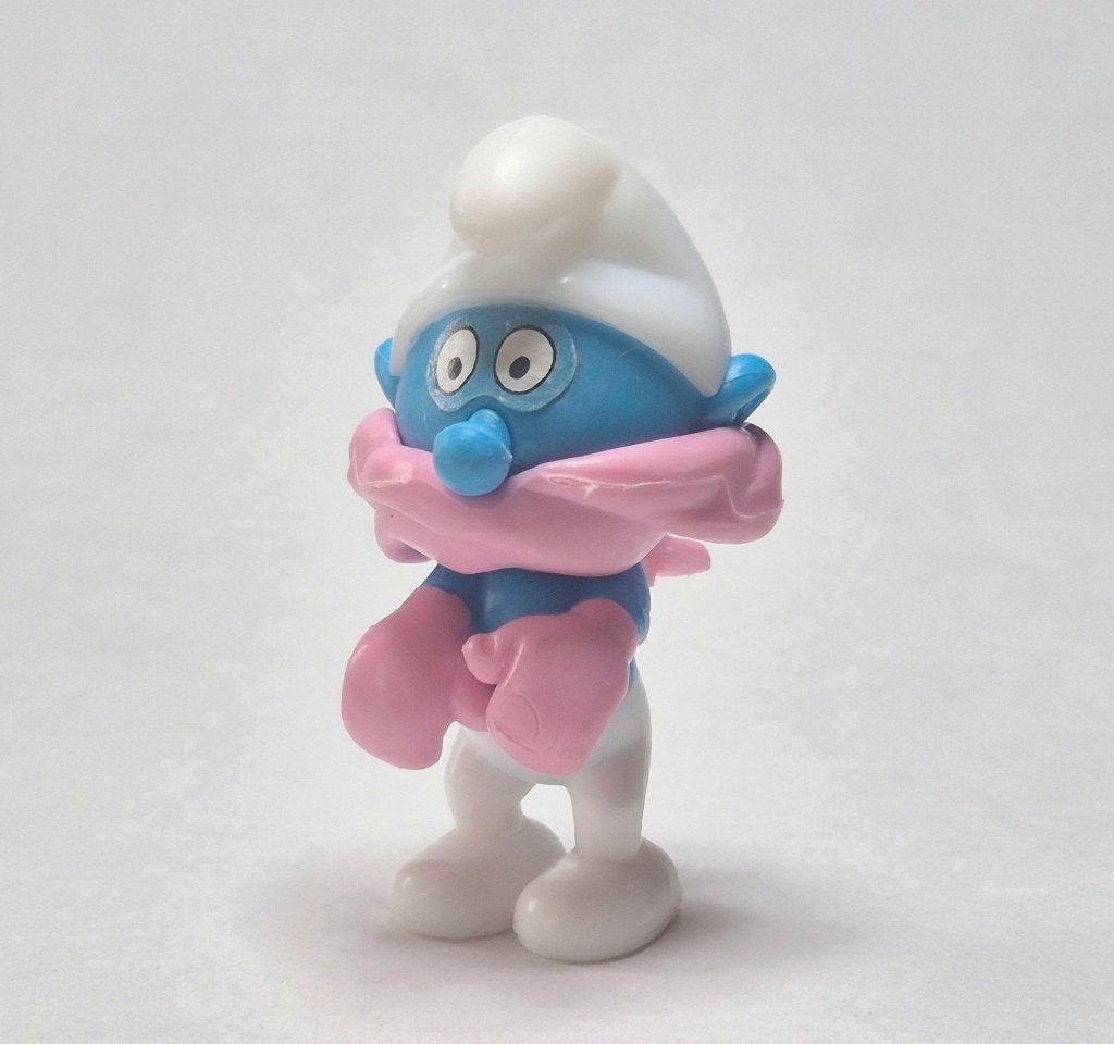 Schtroumpfs 1990 Schtroumpf avec écharpe, Collections, Enlèvement ou Envoi, Utilisé, Figurines