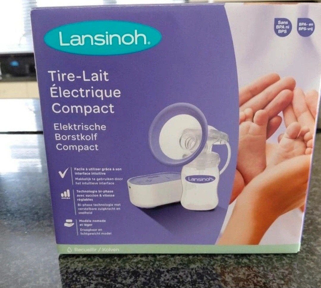 elektrische borstkolf, Lansinoh, Kinderen en Baby's, Ophalen, Zo goed als nieuw, Inclusief flessen, Borstkolf