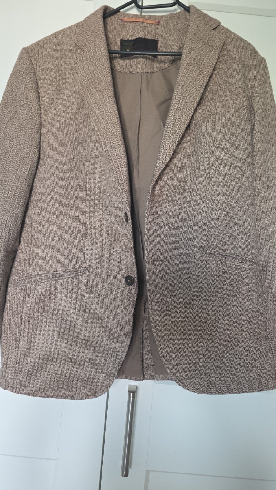 Blazer Angelo Litrico L 42/44 Chevrons Beige, Vêtements | Hommes, Costumes & Vestes, Enlèvement ou Envoi, Porté, Beige