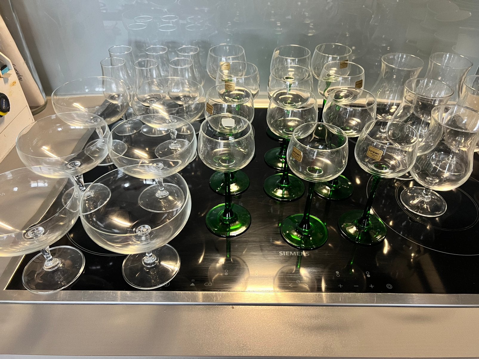 Porto, witte - rode wijn glazen en champagnecoupes, Ophalen, Zo goed als nieuw