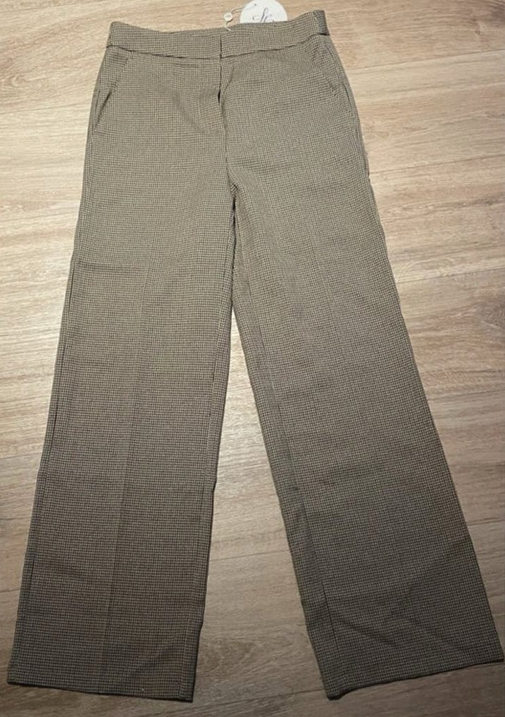 Bruine geruite broek, Kleding | Dames, Broeken en Pantalons, Maat 38/40 (M), Bruin, Nieuw, Ophalen of Verzenden