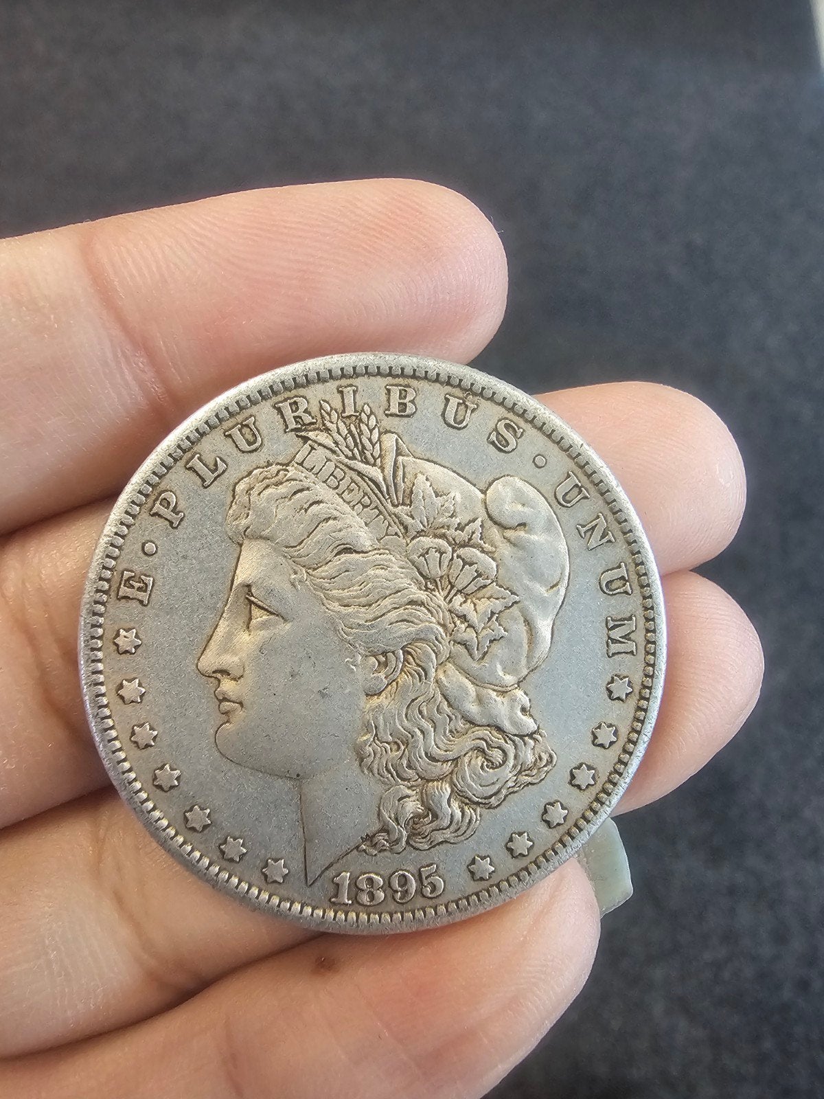 morgan silver dollar 1895 (philadelphia)., Postzegels en Munten, Ophalen of Verzenden, Losse munt, Zilver