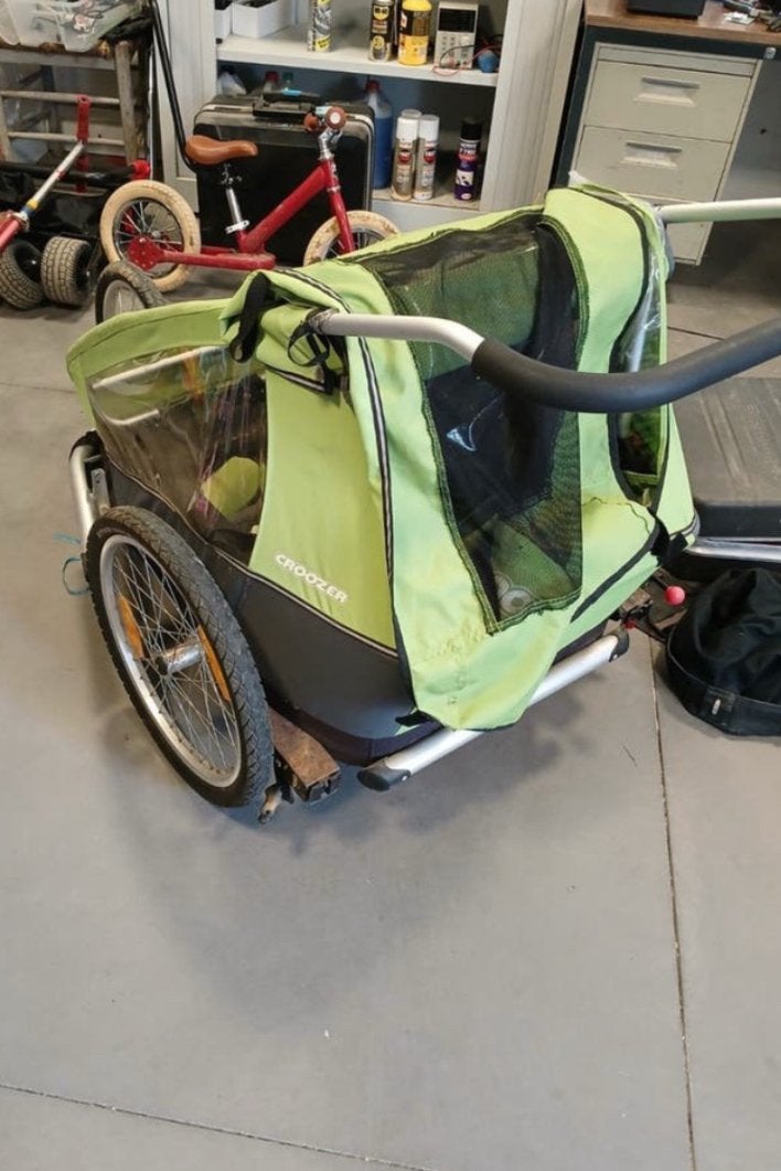 Remorque à vélo - chariot - chariot de randonnée, Vélos & Vélomoteurs, Enlèvement, Comme neuf